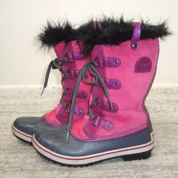Sorel Tofino Pink Suede Waterproof Snow Boots Girls Size 5 - Picture 7 of 15